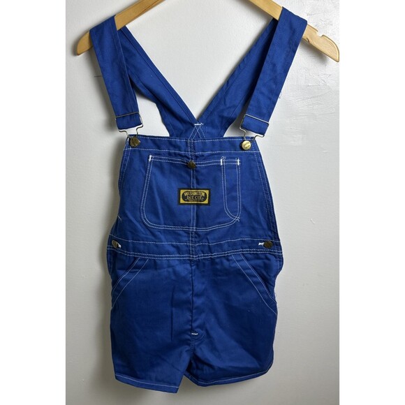 Vintage Deadstock Washington Dee Cee Overall Shorts Blue Size 9 Made in USA - Picture 1 of 12
